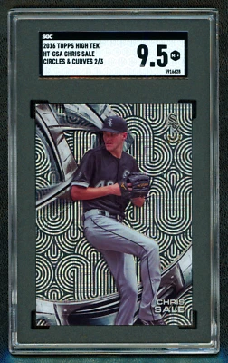 2016 Topps High Tek Chris Sale Circles & Curves /3 SSP PARALLEL SGC 9.5 MINT+ - Image 1 of 4
