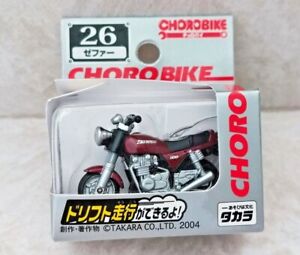 2004 TOMY Takara Choro Q CHORO Bike motorcycle #26 KAWASAKI ZEPHYR 1100 TOY BIKE