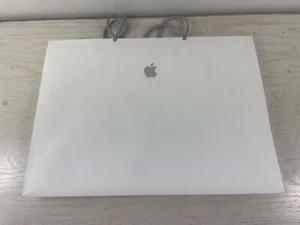 APPLE BAG White & Gray Sturdy Matte Paper Gift / Shopping BAG 15.5x11.5 Empty - Picture 1 of 4