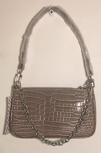 Urban Outfitters Rosie Chain Baguette Purse in Taupe - Picture 1 of 8