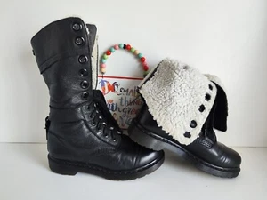 Dr Martens Triumph Aimilita fleece faux fur boots 1914 UK 7 EU 41 US 9 - Picture 1 of 11