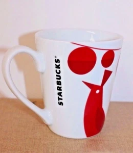 Starbucks 2012 Christmas Holiday Coffee Cup Mug Red White Birds Ornaments  - Picture 1 of 4