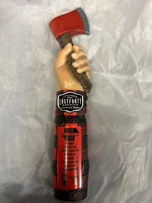 Lost 40 Brewing Beer Tap Handle, New in Box, Lost Forty Lumberjack Axe - Image 1 of 4