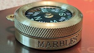 Marbles Classic Brass Body Pocket Compass - Outdoor Camping Hiking Survival Gear