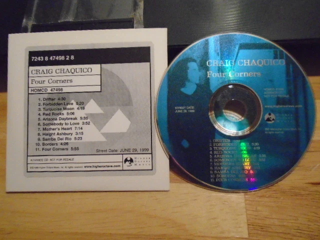 RARE ADVANCE PROMO Craig Chaquico CD Four Corners new age JEFFERSON STARSHIP '99 - Image 1 of 1