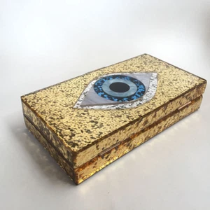 Evil Eye GOLD Abend Hochzeit Party Clutch Tasche Schultertasche Brandneu - Bild 1 von 4