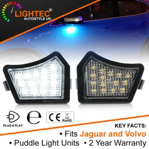 For Jaguar XE XF XFR XJ XK 2x 6000k White Led Wing Mirror Puddle Courtesy Lights - Picture 1 of 11