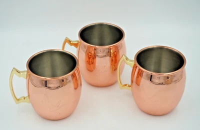 Juego de 3 tazas de cobre Grey Goose Moscow Mule Fly Beyond Foto 1 de 4