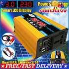 LCD Display Car Power Inverter Voltage Transformer (Yellow 12V to 220V)