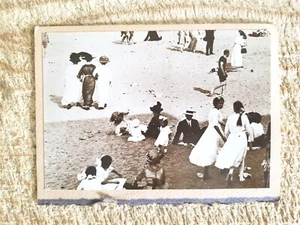 A DAY AT BEACH,EARLY 1900'S.VTG 6.5" x 4.7 PHOTO/LETTER*K10 - Picture 1 of 4