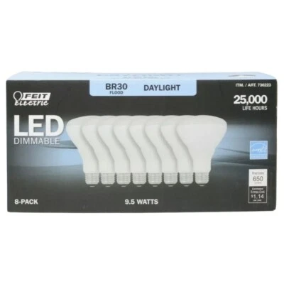 NIOB Feit Electric 65 Watt LED Br30 Flood 7 Pk. 650 lumens - Image 1 of 3