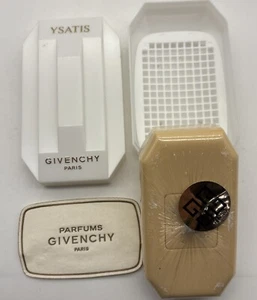 NEW Vintage Givenchy Ysatis Scented Bar Soap in Plastic Vented Soap Dish - Picture 1 of 9
