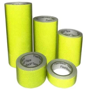 Lime Reflective Tape Self-Adhesive High Vis Tape Sticker Vinyl Strips - Picture 1 of 5