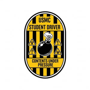 Calcomanía de conductor estudiante USMC - Pegatina USCM - 4" SERVICIO PREVIO Calcomanía militar - Imagen 1 de 2