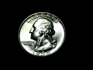 Better Date Brilliant Uncirculated 1954-S Washington Silver Quarter K1 - Picture 1 of 2
