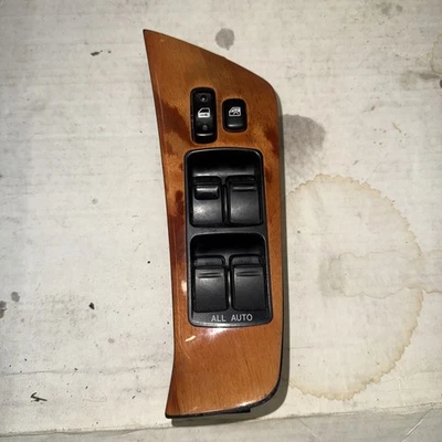 Interruptor de bloqueo de puerta de ventana eléctrica maestro del lado del conductor Lexus RX300 1999-2003 madera OEM Foto 1 de 4