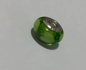 Pandora Authentic SS Green Murano Glass With Lime Green Hearts Bead 790656(509) - Picture 1 of 3
