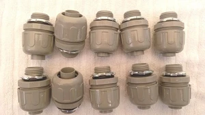 (10) 1/2 Zoll flüssigkeitsdichter Verbinder PVC Elektro Rohr Fittings gerade  - Bild 1 von 4