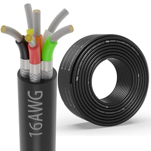 16 Gauge 6 Conductor Shielded Wire 100FT, UL2464 16 AWG 6 Shielded Cable Tinn... - Bild 1 von 7