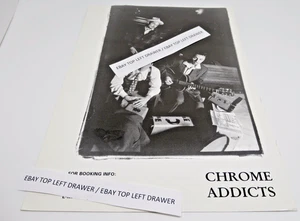 Chrome Addicts Rockabilly Band Promotional 8x10 Photograph Black & White - Picture 1 of 1