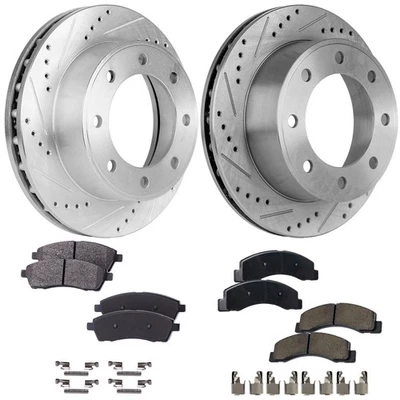 Kit de rotores y pastillas de disco de freno para 99-04 Ford F-250 F-350 Super Duty 4x4 Foto 1 de 4