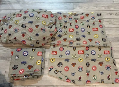 Pottery Barn Teen NBA  Sheet Set Full Flat Fitted Pillowcase Basketball - Image 1 of 3