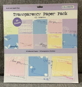 Colorbok Transparenzpapier Paket ** 20 Blatt alle Anlässe ** - Bild 1 von 1