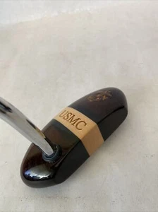 Custom Tiffany Wood Mallet Musty Putter USA USMC Custom Made Winn Grip LEFTY - Picture 1 of 18
