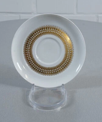 Assiette porcelaine Thomas soucoupe soucoupe décor doré Ø 14,6 cm vintage ann... - Photo 1/4