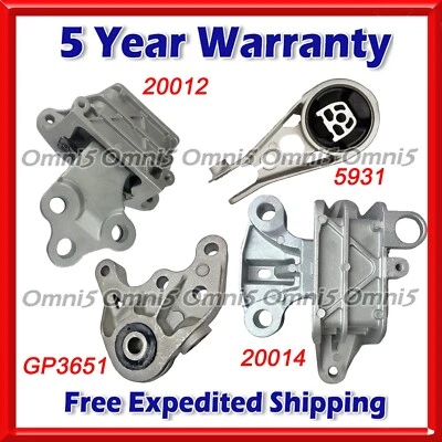 O424 Fits 2018-2022 GMC Terrain 1.5L FWD AUTO Motor & Transmission Mount Set 4pc - Image 1 of 4