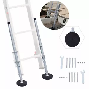 Ladder Leg Levelers Pair with Non Slip Rubber Feet Ladder Accessories Max 330LBS - Picture 1 of 11