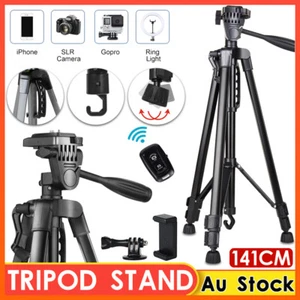 Flexible Mobile Phone Tripod Holder Stand Selfie Stick Bluetooth Remote 141cm AU - Picture 1 of 16