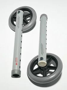 Walker Wheels Universal Adjustable 5 in Caster Wheels 1 Pair - Picture 1 of 5