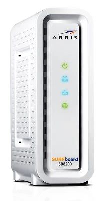 ARRIS SURFboard SB8200 DOCSIS 3.1 white Cable Modem computer Internet gaming - Image 1 of 4