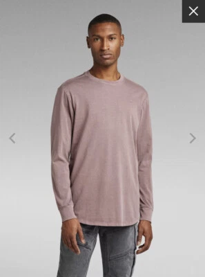 Camiseta roja manga larga pestañas G-Star Raw para hombre nueva Foto 1 de 4