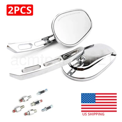 Par de espelhos retrovisores cromados de motocicleta para Yamaha Road Star XV1600 XV1700 - Imagem 1 de 4