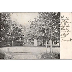 COLUMBIA, PA - CHICKIES PARK - Original 1910 Antique Postcard - Picture 1 of 2