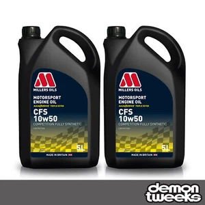 2 x Millers Oils CFS Nanodrive 10W50 Synthetic Motorsport Engine Oil - 5 Litre - Picture 1 of 1