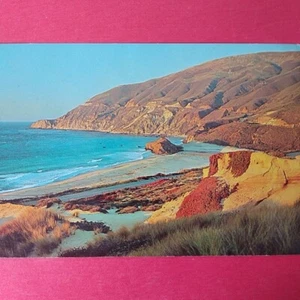 California Postcard - Little Sur River Mouth At Sunset Coastal Highway Big Sur - Picture 1 of 3