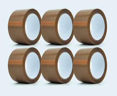 home trends transparent and brown parcel tape adhesive tape 50mmx66m loud/quiet - Image 1 of 4