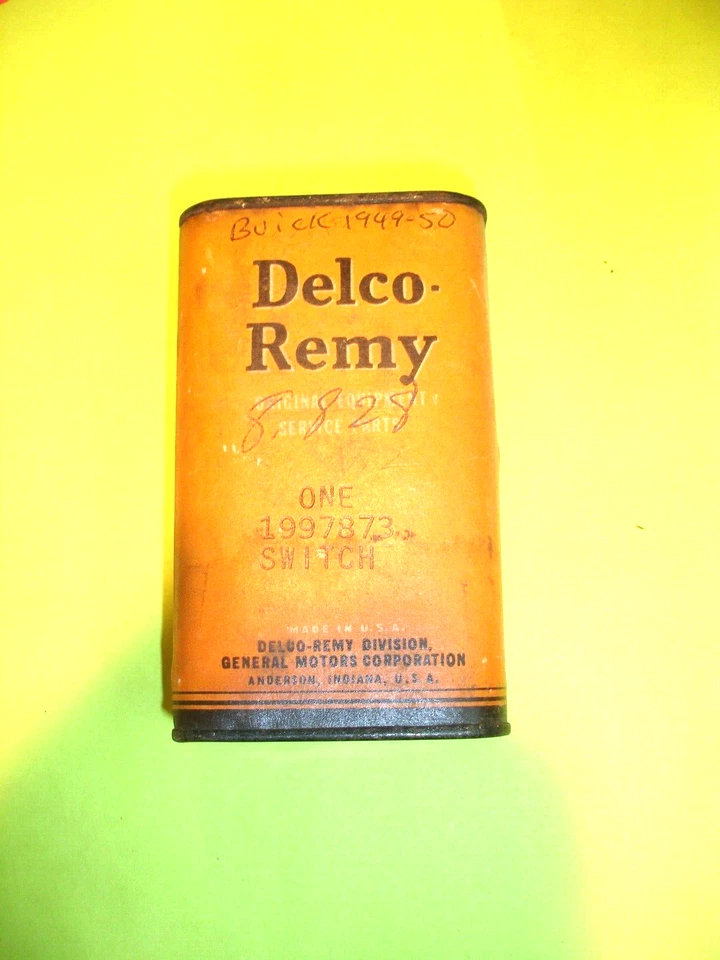 Interruptor de calentador Buick 1949-1950 nuevo de lote original ~ 1997873 en sellado DELCO-REMY sellado Foto 1 de 1