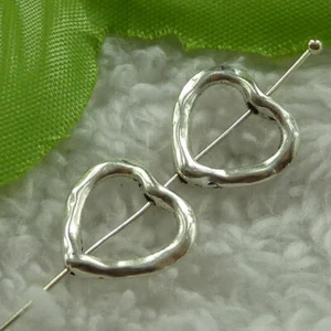 Kostenloser Versand 480 Stck. Tibet Silber Herz Abstandshalter 14x14mm B2884 - Bild 1 von 4