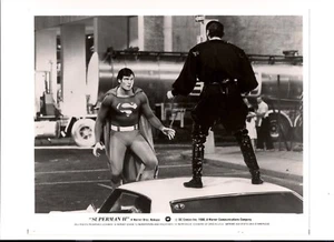 Superman II - Christopher Reeve & Terence francobollo promo ancora 8 x 10" bianco e nero 1980 - Foto 1 di 1