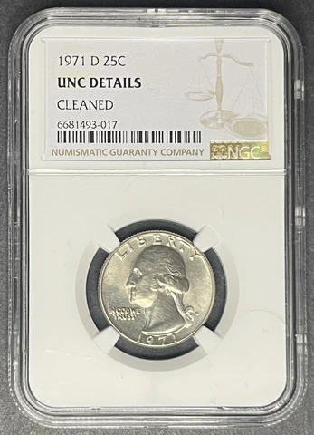 1971-D Washington Quarter NGC Unc Details, Buy 3 Items, Get $5 Off! Cover
