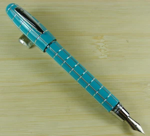 Fuliwen Resin Fountain Pen Fine Nib Size , Sky Blue - Picture 1 of 6