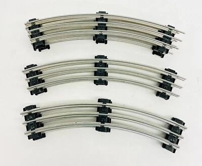 K-Line O O27 Gauge 27 Curved Tubular Track Lot of 7 Track Pieces - Image 1 of 4