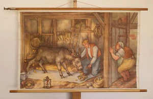 Cuadro de cuento de hadas mantel cubra oro 99x65 vintage The Wishing-Table chart~1956 - Imagen 1 de 10