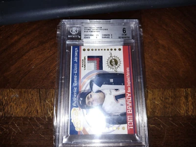 TOM BRADY 2001 - PARCHE ATÓMICO DEL PACÍFICO *1ª tarjeta de camiseta de la historia -4 colores - bgs 6 Foto 1 de 4