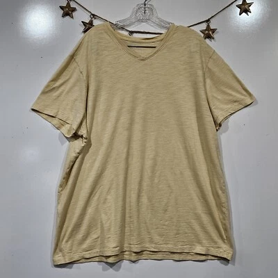 Camiseta Clásica Marc Anthony Amarilla 100% Algodón Cuello en V Talla XXLarge Foto 1 de 4