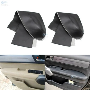 A Pair Rear Interior Door Panel Armrest Black Leather Cover For 07-11Honda CRV - Picture 1 of 6